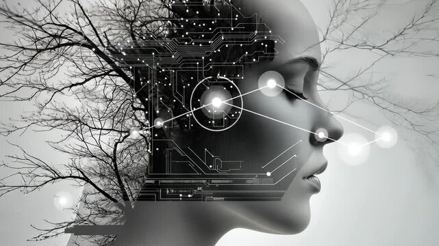 Machine pattern vision: cyborg system, robot function, circuit design, processor structure, network logic, code stream, module signal, core motion, neural map, chip data, binary route, program form