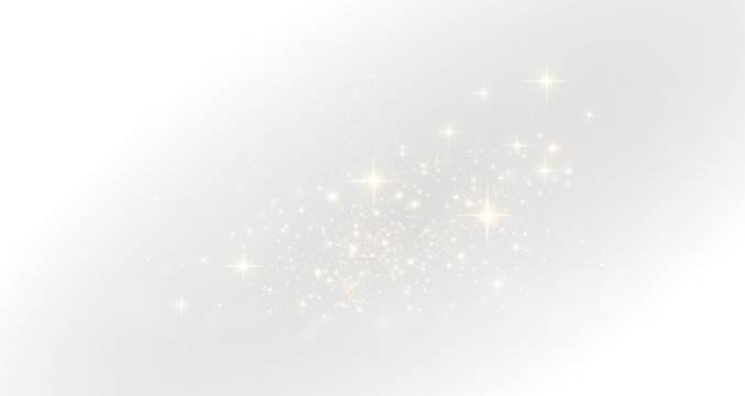 Luminous dust and glowing sparkles with light burst. Magical PNG background - Powered by Adobe