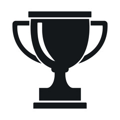 Trophy cup flat vector icon