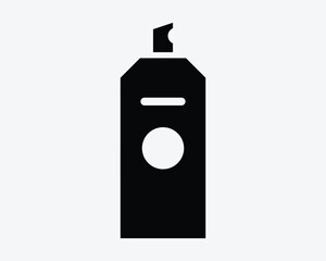 Spraycan Spray Can Graffitti Bugspray Bug Insect Repellent Deodorant Bottle Container Nozzle Liquid Icon Sign Symbol Black White Illustration Graphic