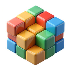 Obraz premium geometric multiple colorful 3d cubes