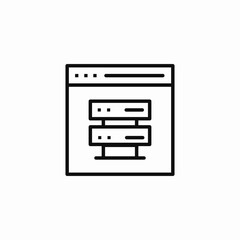 browser server stack icon sign vector