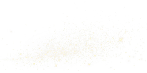 Golden glitter particles PNG on transparent background. Sparkle dust effect for Christmas cards, party designs, and festive overlays. Great seller during holiday and New Year season.