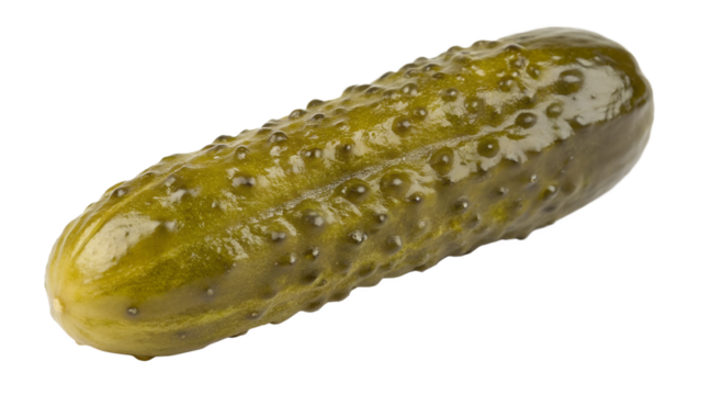Dill pickle isolated on transparent background