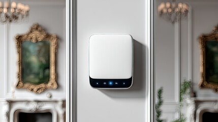 Smart home device wall mount elegant room