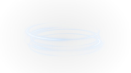 Light, trail, twirl, blue, abstract swirl PNG in circular motion. Dynamic light trail PNG on transparent background with glow. Artistic Overlay for modern vibrant neon design.