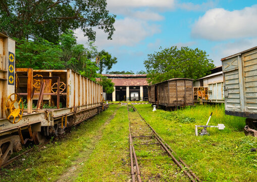 Old trains in the station, Dire Dawa Region, Dire Dawa, Ethiopia