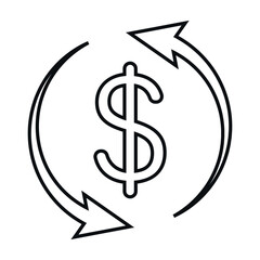 Cash back return money vector flat icon