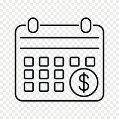finance calendar flat vector icon