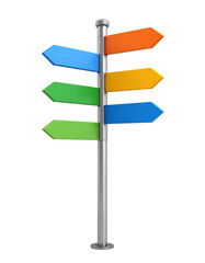 空白の道しるべ：新たな方向を示す標識Generated image