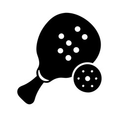 Black silhouette design of a lollipop and cookie dessert combination image icon vector