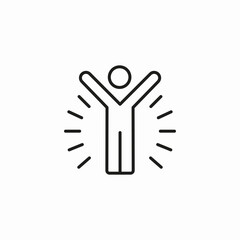 person celebrating success icon sign vector