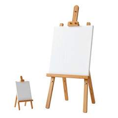 Wooden Easels Displaying Blank Canvases for Art and Creativity