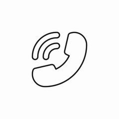 ringing phone handset icon sign vector