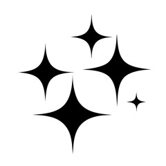 Stylized Sparkling Star Icons Arranged in an Abstract Isolated Design icon vector
