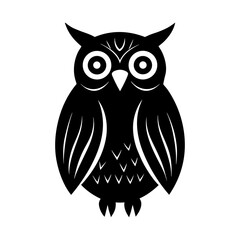 owl on white background