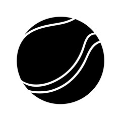 Silhouette of a tennis ball ready for the next game of the season icon vector