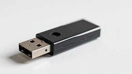 USB Flash Drive, Digital Storage Device, Data Transfer Tool, Portable Memory Unit, Tech Accessory Component, Information Backup Element, Flat Vector Illustration, Isolated Object