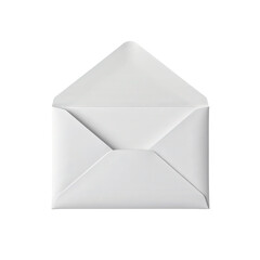 Plain White Envelope on a Solid Background for Mailing and Stationery