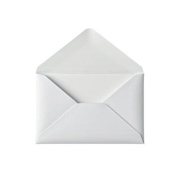 Plain White Envelope on a Solid Background for Mailing and Stationery