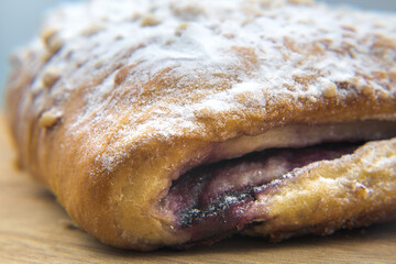 Jagodzianka sweet snack with blueberry filling.
