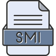 SMI File Format Vector Icon Design