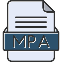 MPA File Format Vector Icon Design