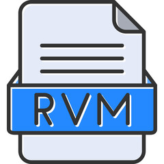 RVM File Format Vector Icon Design