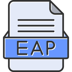 EAP File Format Vector Icon Design