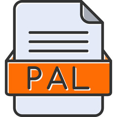 PAL File Format Vector Icon Design
