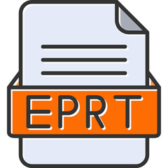 EPRT File Format Vector Icon Design