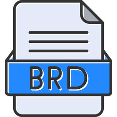 BRD File Format Vector Icon Design