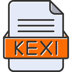 KEXI File Format Vector Icon Design