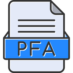 PFA File Format Vector Icon Design