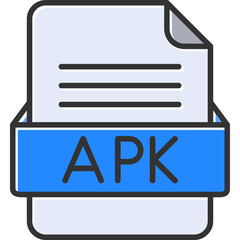 APK File Format Vector Icon Design