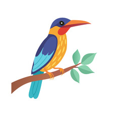 A stylized, geometric illustration of a yellow bird or dove, with simple angular wings and beak, against a plain white background.
