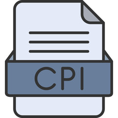 CPI File Format Vector Icon Design