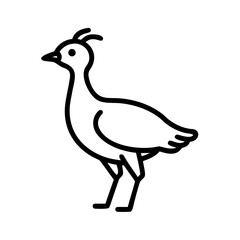 A stylized, geometric illustration of a yellow bird or dove, with simple angular wings and beak, against a plain white background.
