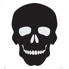 Halloween Skull Vector Art – Spooky Silhouette SVG Illustration