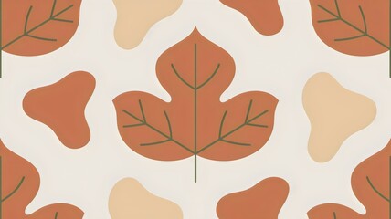 Modern autumn aesthetic with leaf pattern for seasonal backgrounds and creative projects this fall season
