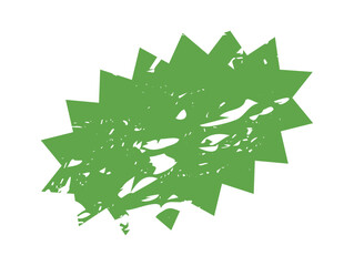 Set of green eco stickers with grunge texture in various shapes. Organic, natural labels ideal for eco products, promotions, and sustainable branding.