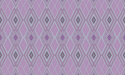 seamless pattern with geometric shapes and flower.