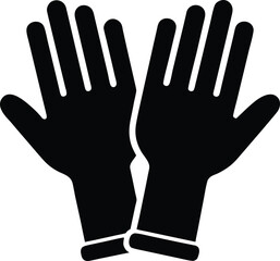 Obraz premium black gloves isolated on white