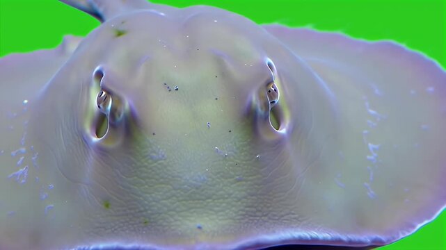 Close-Up of a Stingray's Eyes and Spiracles