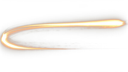 Warm glowing orange light streak PNG, isolated on transparent background. Perfect for Christmas magic trail, holiday sparkle overlays, or festive glow elements in winter design.