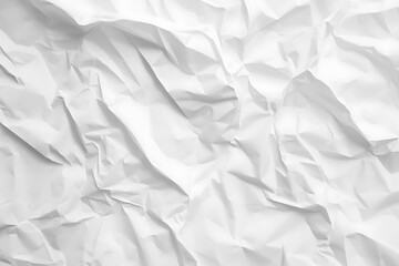Obraz premium Abstract white crumpled paper texture with dramatic shadows and highlights
