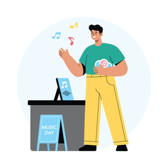 Music festival Vector  illustration. EPS 10 file