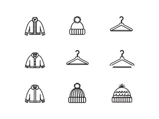 Knitted Shawl Minimalist Vector Art