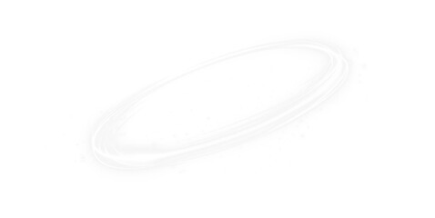 Mystical glowing white swirl with spark particles. Ideal for fantasy designs, spells, magic energy rings, or cosmic effects on transparent PNG.