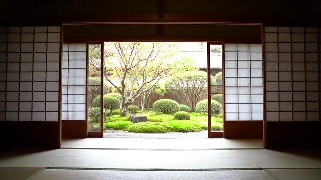 Tranquil Japanese Garden View.